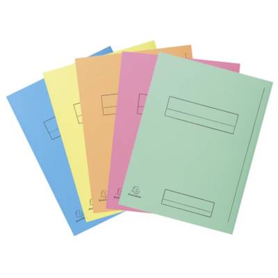 Paquet de 50 chemises imprimées 2 rabats SUPER 210 - 24x32cm Couleurs assorties - EXACOMPTA