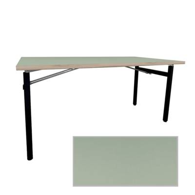 Table pliable Tambu 160x80cm vert celadon chants bois - intérieur - RestooTab