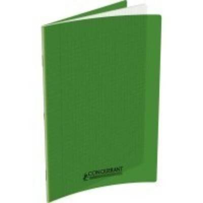 Cahier  A4 140P 90G grands carreaux  PP vert