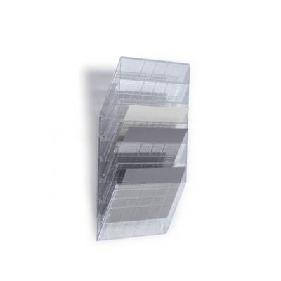 Kit 6 porte brochures "FLEXIBOXX 6" A4 Paysage Extensible Transparent