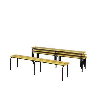 Banc Cyrano 200 cm - Banc scolaire Taille 4 à 7 - Coloris piètement variable