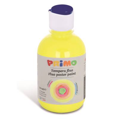 Flacon Gouache Ready-Mix Fluo 300 ml with flow control cap Jaune 210 - PRIMO