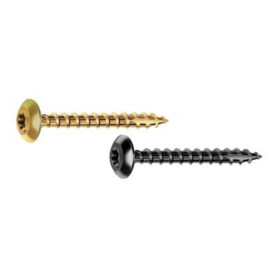 Vis de penture ROCKET tête cylindrique large acier revêtu noir à empreinte étoile 7x60mm - Gedimat
