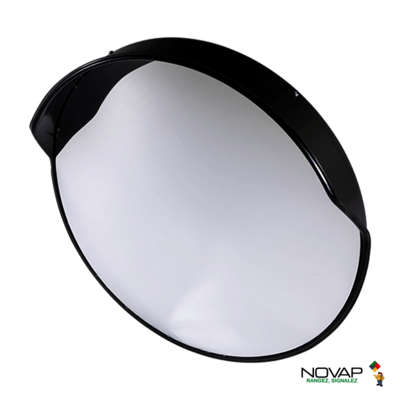 Miroir de sécurité convexe de signalisation intérieur avec visière - Ø 600 mm - NOVAP - 6101116 - Maxoutil
