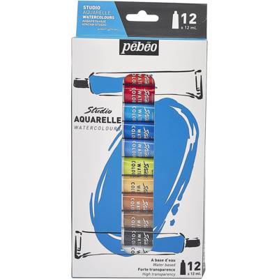 Etui de 12 tubes de peintures aquarelle 12ML