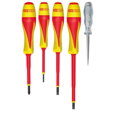 Jeu de 4 tournevis isolés Ultimate et 1 tournevis testeur - 5 pièces - KSTOOLS - 922.6217 - Maxoutil