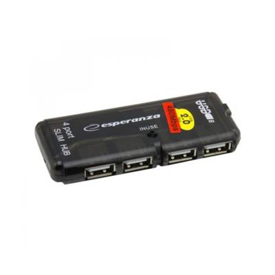 Concentrateur Hub de bureau EA112 - 4 x USB 2.0 Noir - ESPERANZA