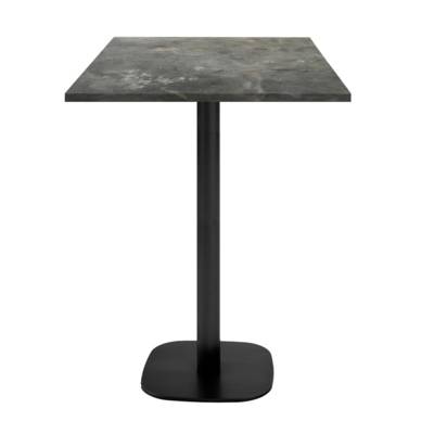 Mange-debout pied noir 60x60cm pierre metallisee - intérieur - RestooTab