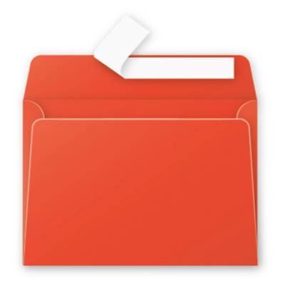 Paquet de 20 Enveloppe 120g 114x162 rouge corail