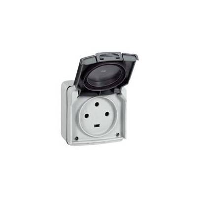 Prise étanche 3P+T 20A Plexo complet IP55 saillie - gris - LEGRAND - 91656