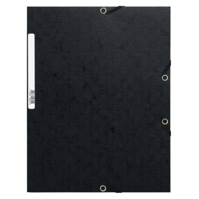 Chemise 3 rabats élastique "scotten"carte lust. 425g nature future 24x32 cm Noir