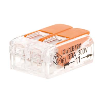 Mini borne automatique 2 entrées à cliquet S221 - Gedimat - WAGO
