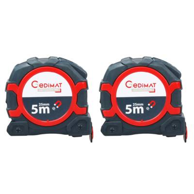 Lot de 2 mesures 5m x 25mm GEDIMAT PERFORMANCE PRO - Gedimat