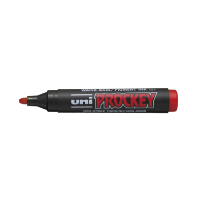 Marqueur PROCKEY PM126 Pointe biseautée large 5,7mm Rouge - Uni-Ball