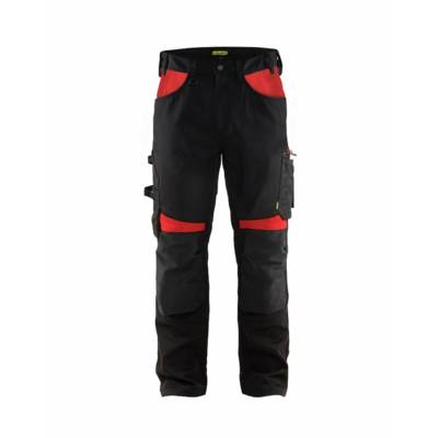 Pantalon artisan BLAKLADER Sans poches flottantes T.50 - NOIR/ROUGE - 155618609956-50 - BLAKLADER WORKWEAR