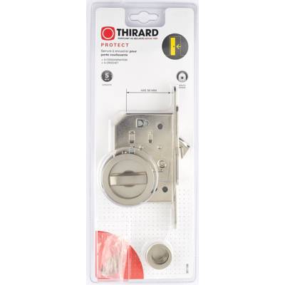 Serrure crochet à condamnation axe 50mm pour porte coulissante - Gedimat - THIRARD