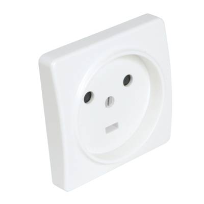 Prise encastrée 20A 2P+T blanc - Gedimat - DEBFLEX