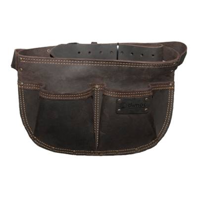 Poche à clous arrondie cuir avec ceinture - 2 compartiments - Gedimat