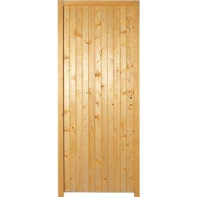 Porte de service en sapin brut TARBES droit poussant - Gedimat - SOTHOFERM