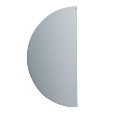 Plaque demi-lune adhésive 300x150x1 DUVAL BILCOCQ Alu argent - Chant adouci - 11-0102-1630