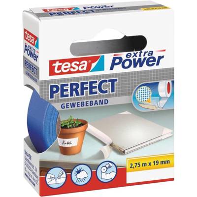 Ruban toilé adhésif Extra power 19 mm x 2,75 m Bleu