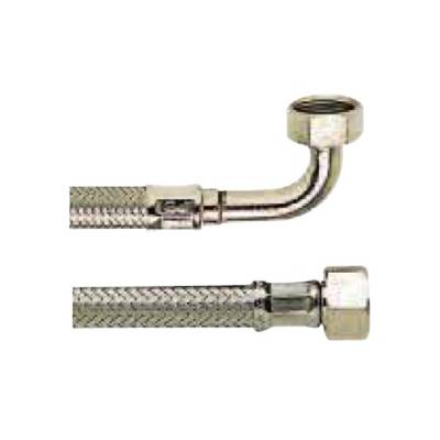 Flexible d'alimentation sanitaire inox coudé femelle/femelle 15x21 - D13mm - 100cm - Gedimat - DIPRA