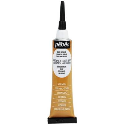 Tube CERNE RELIEF 20ml peinture base eau VERMEIL - PÉBÉO