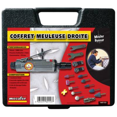 Meuleuse droite + accessoires en coffret - Gedimat - MECAFER