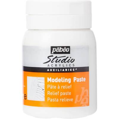 Pot 500ml Auxiliaire Acrylique Studio Modeling Paste Blanc - PÉBÉO