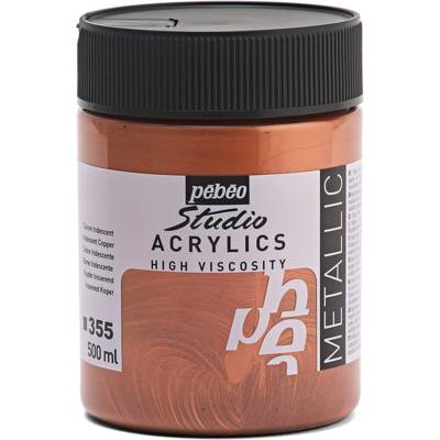 Flacon 500ml Peinture Studio Acrylics Haute Viscosité CUIVRE - PÉBÉO