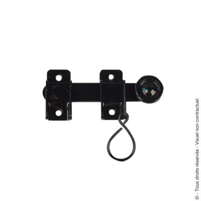Fermeture de volet + support noir - 130mm - Gedimat