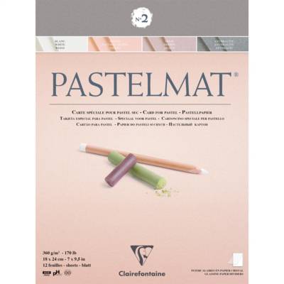 Bloc Pastelmat 360g 18x24 couleurs assorties foncées 12 feuilles