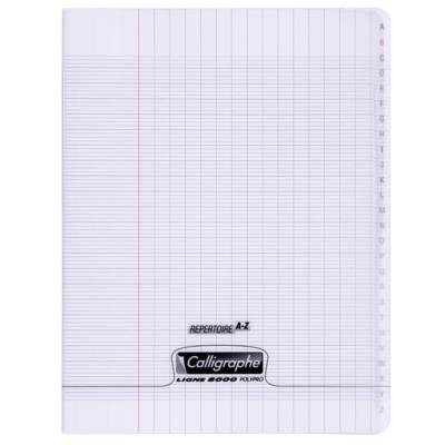 Répertoire piqué 8000 POLYPRO 17x22 cm 96 pages grands carreaux 90 g - Incolore