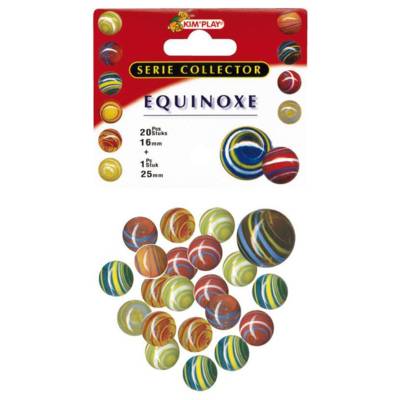 Sachet de 20 Billes en Verre 16mm + 1 Calot 25mm EQUINOXE