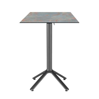 Mange-debout rabattable 60x60cm gris rouille - terrasse - RestooTab