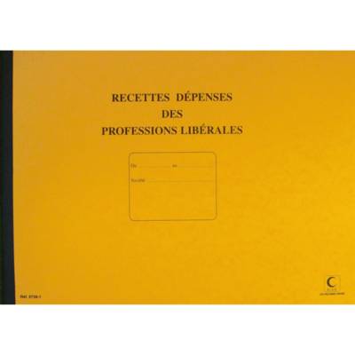 Piqûre Recette / Dépense Professions libérales 270 x 370 mm 80 Pages