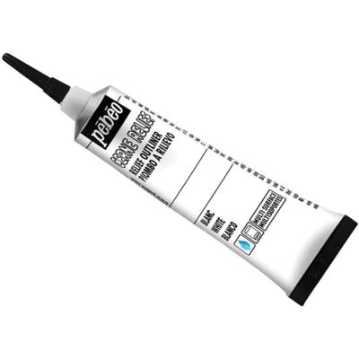 Tube CERNE RELIEF 20ml peinture base eau blanc - PÉBÉO