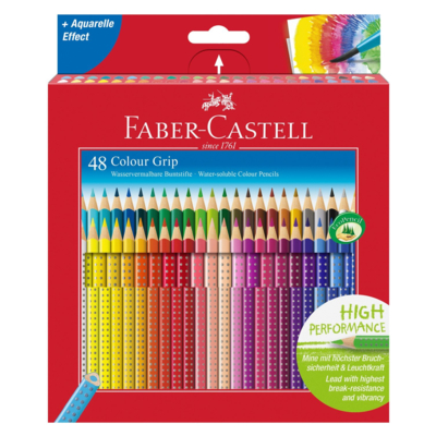 Etui de 48 crayons de couleur colour GRIP couleurs assorties - Faber-Castell