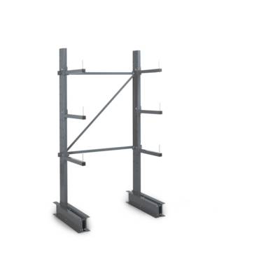 Cantilever léger simple face - Kit départ H. 2000 x L. 1500 x P. 700 mm 3 niv. - MANORGA