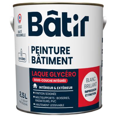 Laque brillante multisupports blanc - Gedimat - BATIR
