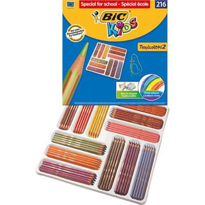 Class Pack de 216 crayons de couleur KIDS TROPICOLORS - BIC