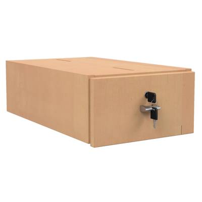 Caisson 1 tiroir NOVA mélaminé - L32xP55xH16,5 cm - Aulne naturel - Mobidecor