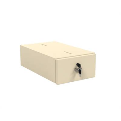 Caisson 1 tiroir NOVA mélaminé - L32xP55xH16,5 cm - Ivoire/Coquille d'œuf - Mobidecor