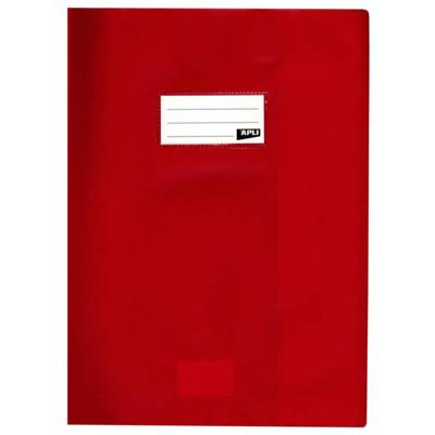Protège-cahier PVC 19/100ème 24 x 32 cm Opaque Rouge - APLI-AGIPA