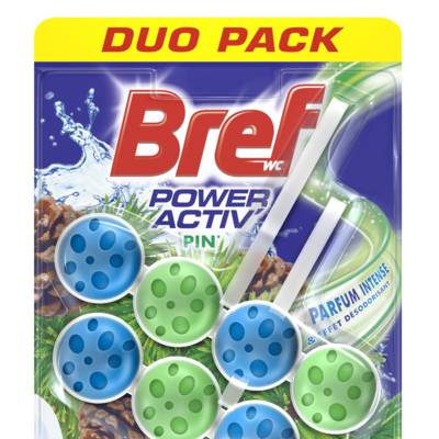 Duo pack 2 Blocs WC 50g Power Activ' Pin – Nettoyant Détartrant WC