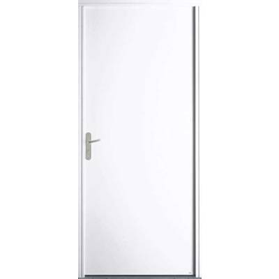 Porte de service acier laqué PSP finition blanche gauche poussant - Gedimat - ZILTEN