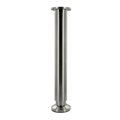 Pied de meuble cylindrique vérin réglable alu nickelé satiné - Ø38 x 300 mm - Gedimat - NORAIL