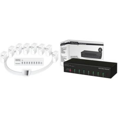 Switch VGA, à 8 ports, 250 MHz, boîtier métallique,