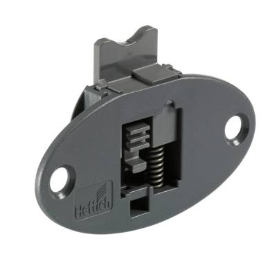 SlideLine 55 Plus Pièce de guidage à visser pour armoires à 2 portes rentrantes, Plastique gris - 1 pièce - HETTICH - 9115217 - Maxoutil