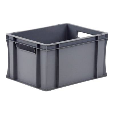 Bac palettisable norme Europe - 400 x 300 x 220 mm - 20 litres - gris acier - NOVAP - 5103845 - Maxoutil